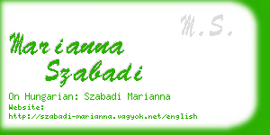 marianna szabadi business card